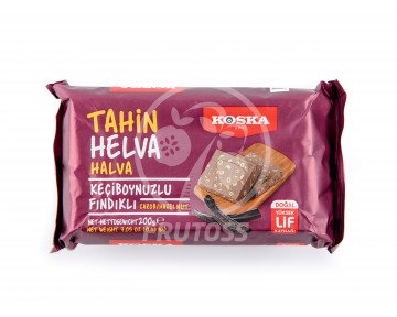 Халва кунжутная с кэробом и фундуком KOSKA Турция 200 гр